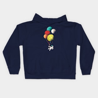 Pickleball Player Astronaut Space Lover Kids Hoodie